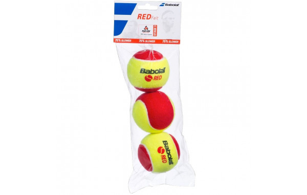 Мяч теннисный Babolat Red, 501036, 3 шт, желто-красный 600_380