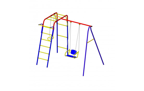Детский спортивный комплекс Пионер дачный Юла МАКСИ + качели цепные со спинкой 600_380