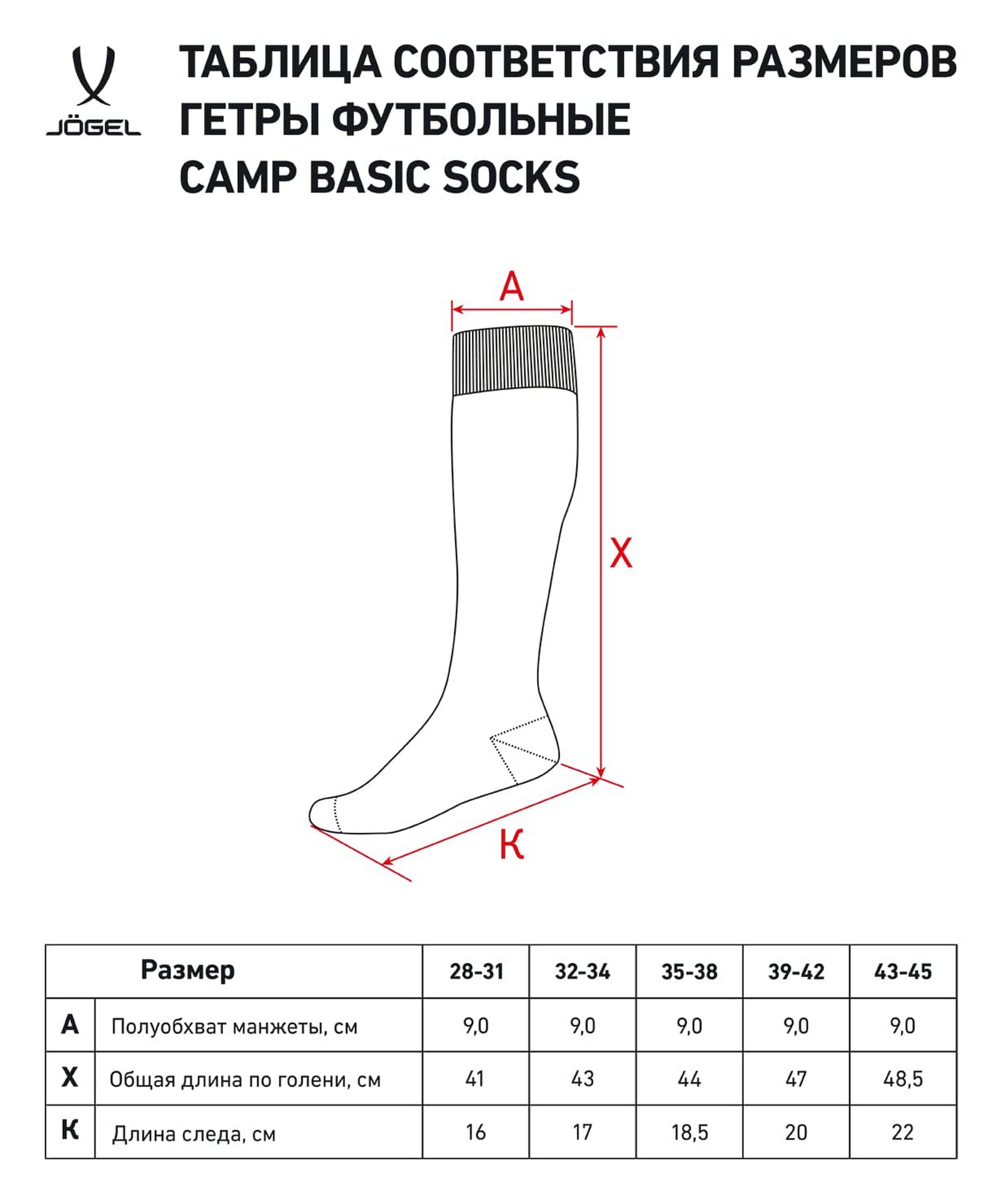 Гетры футбольные Jogel Camp Basic Socks оранжевый\серый\белый 1663_2000