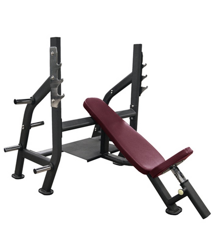 Олимпийская наклонная скамья Kraft Fitness линия BASE KFOIB 699_800