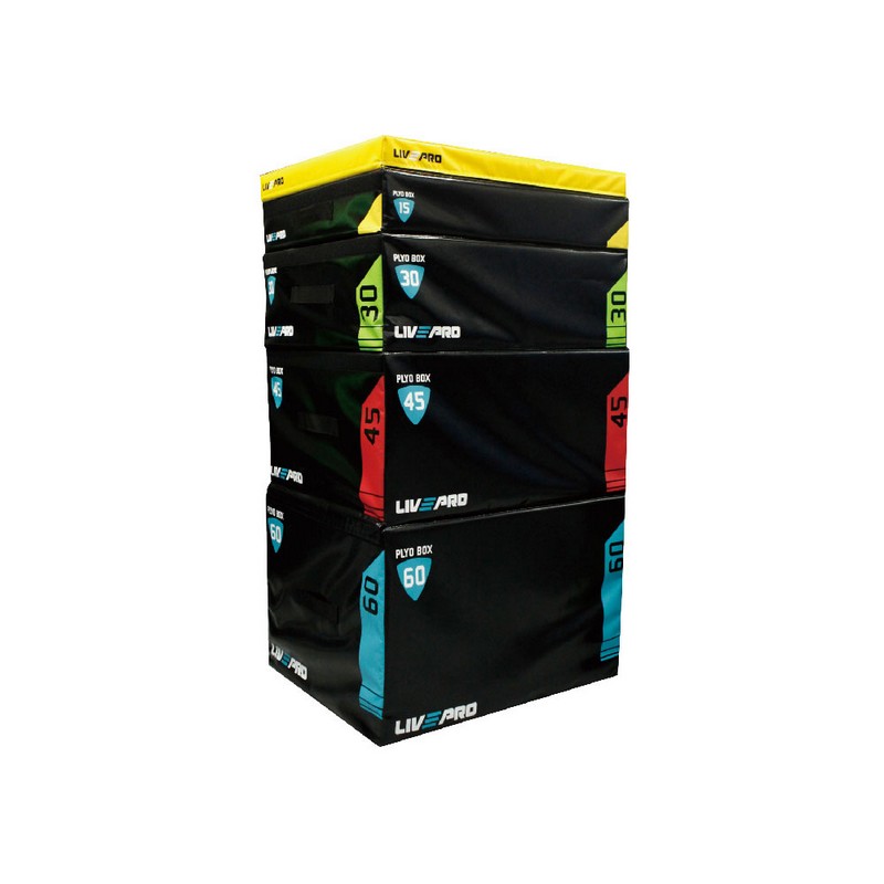 Плиометрический бокс Live Pro Soft Plyometric Box LP8151-M 91,4x76,2x30,4 см, черный\зеленый 800_800