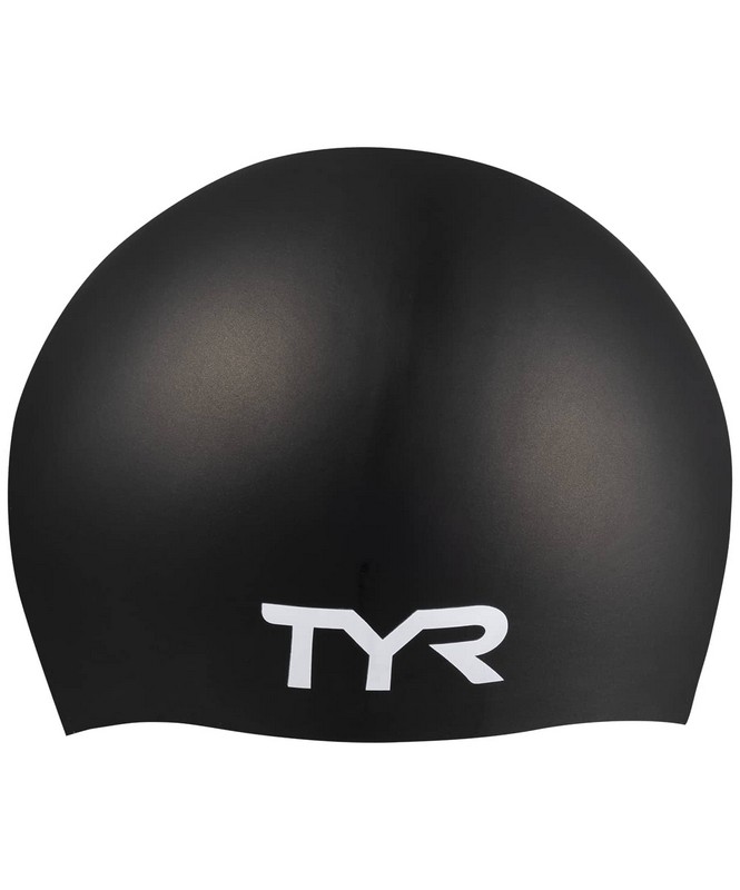 Шапочка для плавания TYR Long Hair Wrinkle-Free Silicone Cap LCSL\001 черный 665_800